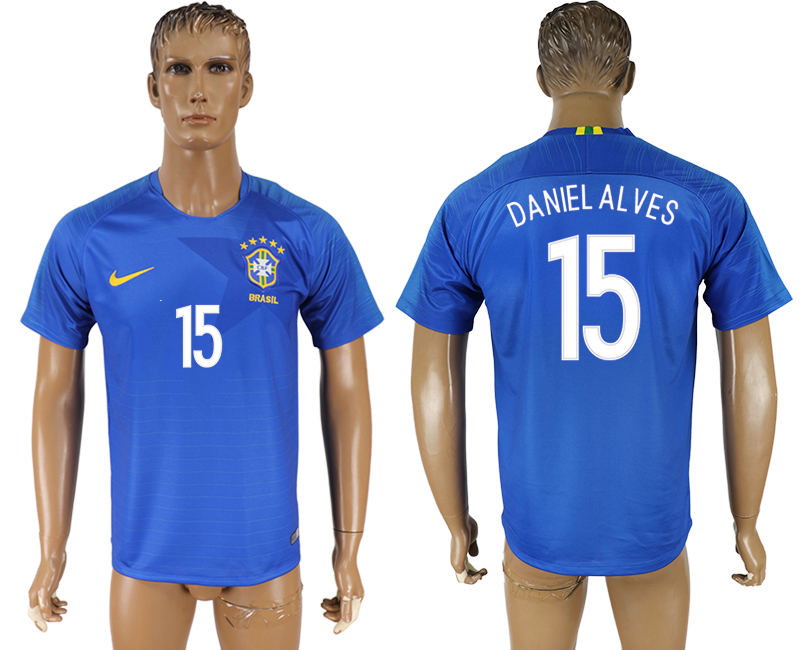 2018 FIFA WORLD CUP BRAZIL #15 DANIEL ALVES  Maillot de foot